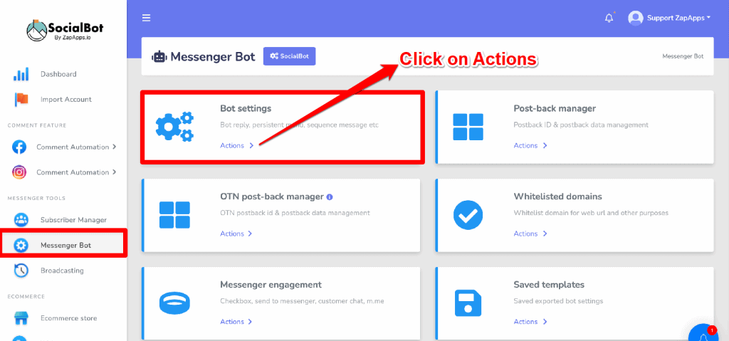 Screenshot on How to Change the Speed of Your Bot