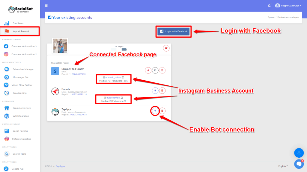 Screenshot on Instagram Auto Comment Reply with SocialBot