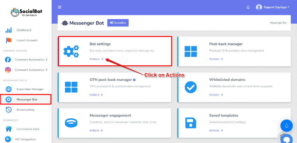 Screenshot on How to Pause & Resume A Messenger Bot