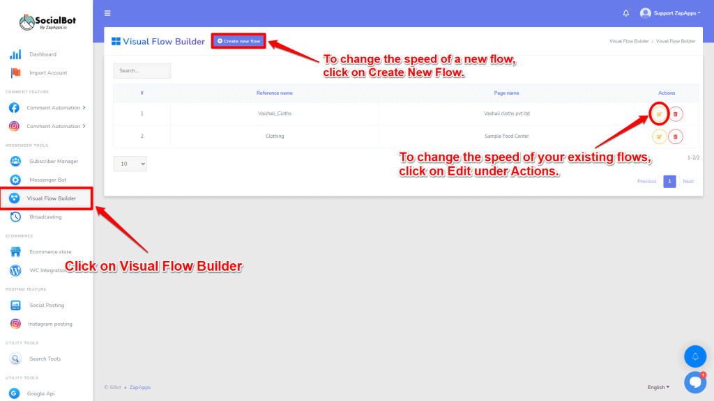 Screenshot on How to Change the Speed of Your Bot