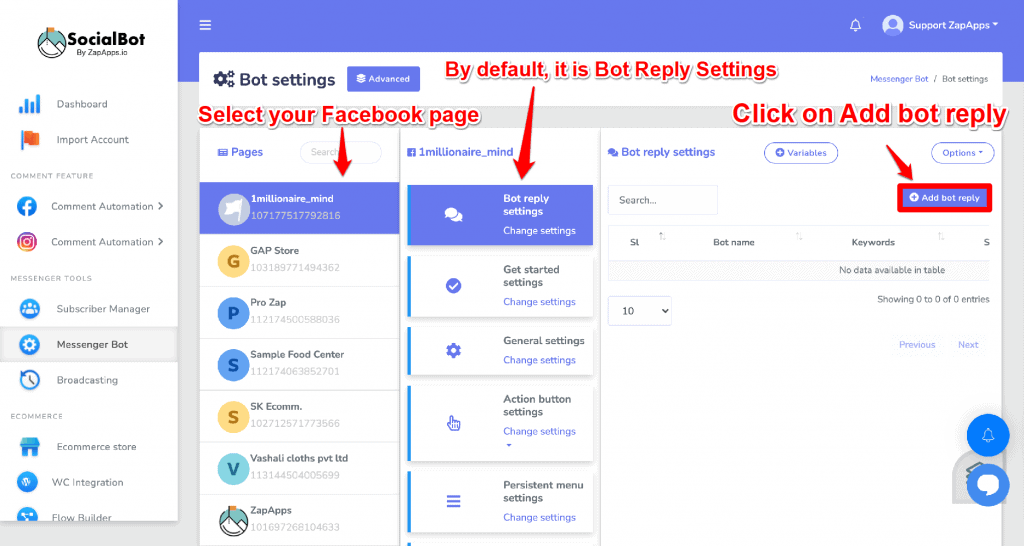 Screenshot on How to Pause & Resume A Messenger Bot