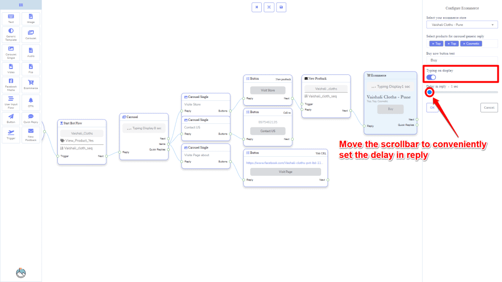 Screenshot on How to Change the Speed of Your Bot