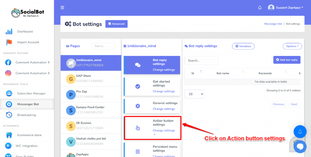 Screenshot on How to Pause & Resume A Messenger Bot