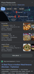 list of nearby businesses