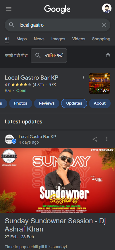 Google My Business Post Image Size Events