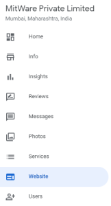 log in to your Google My Business account